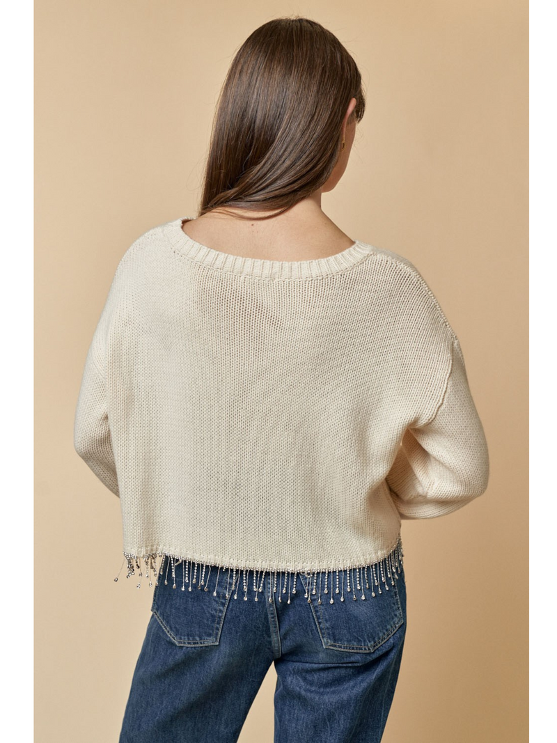 Jewel sales neck sweater