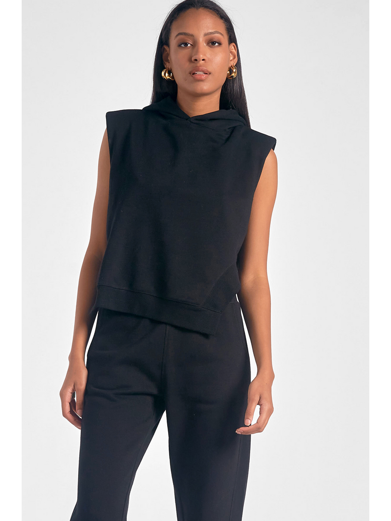 Cutout Sleeveless Hoodie Ruby and Jenna