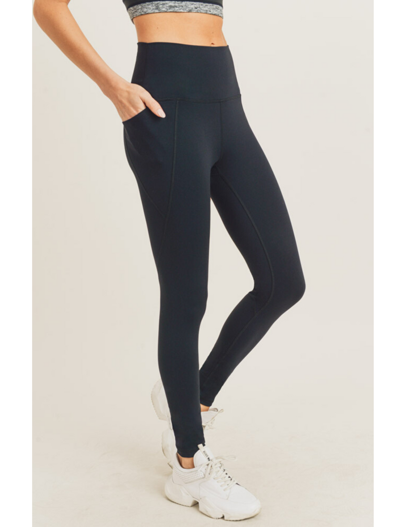 Tapered Band Essential Solid Highwaisted Legging – Ruby and Jenna