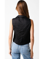 Collared Button Up Tank