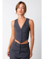 Cropped Vest With Buttons