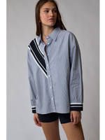 Varsity Stripe Button Down Shirt