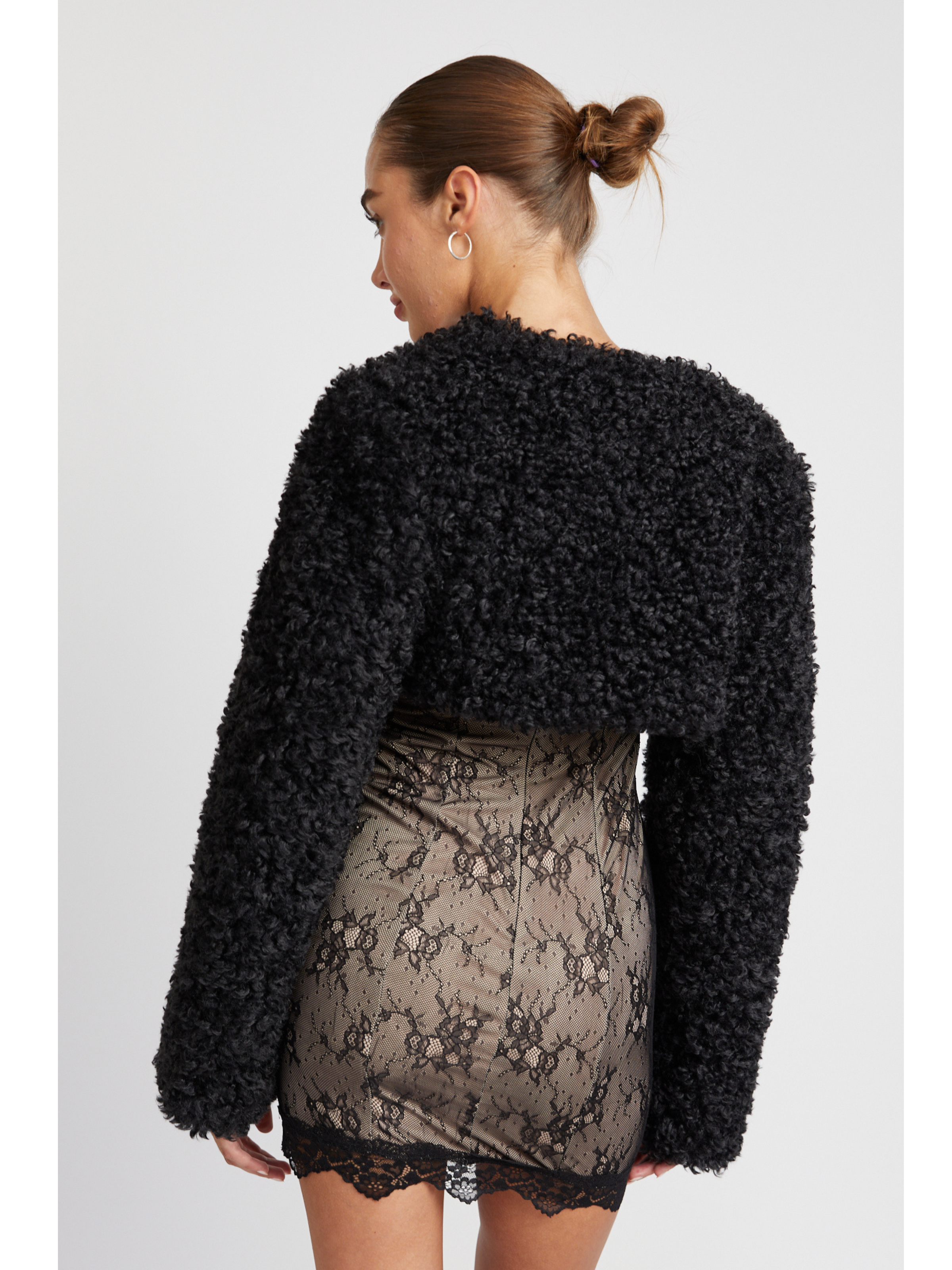 Furry sales bolero jacket