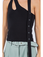 Tank Top With Side Button Detail