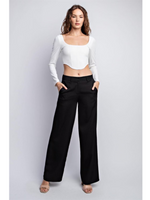 Long Sleeve Cropped Corset Top