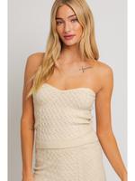 Corset Style Cable Knit Top