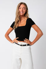 Side Ruched Short Sleeve