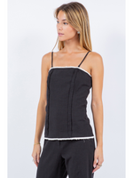 Sleeveless Top With Adjustable Straps