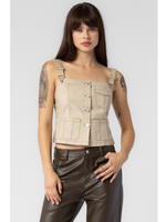 Cotton Twill Overall Top