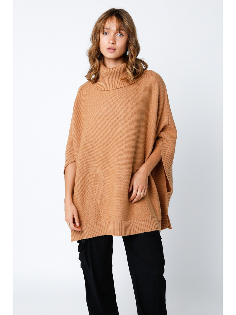 Long Oversized Poncho Sweater