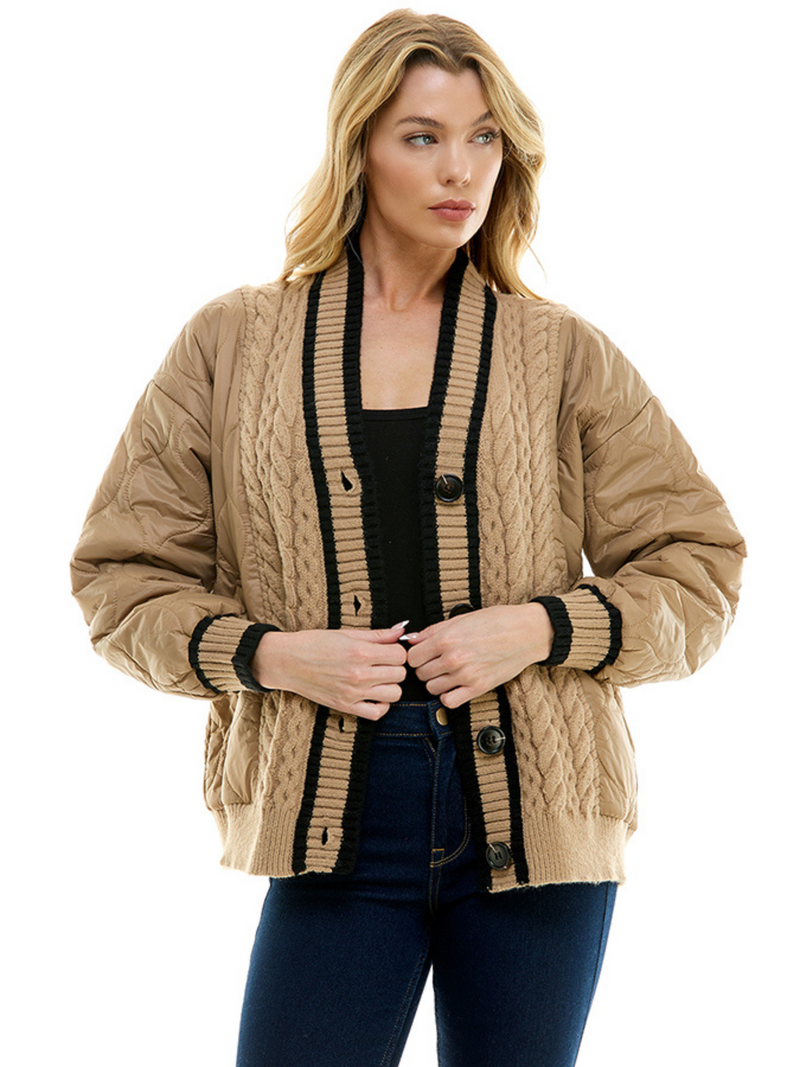 Quilted Cardigan Jacket