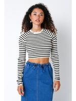 Crop Stripe Sweater