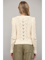 Cable Knit Button Closure Cardigan