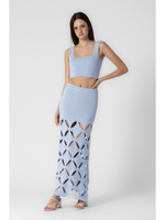 Cutout Knit Midi Skirt and Top