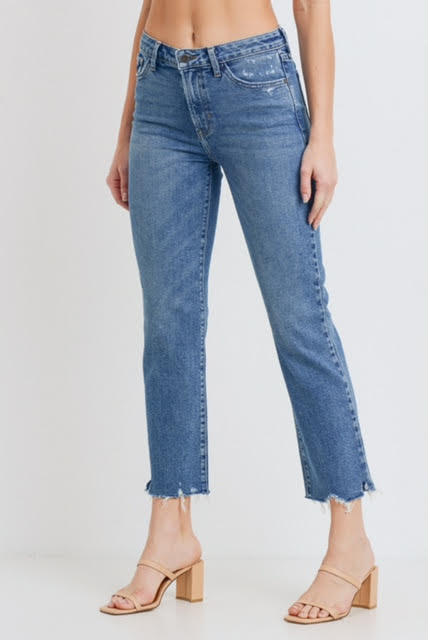 Just Black- High Rise Vintage Straight Jeans