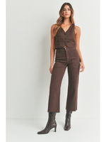 Just Black- High Rise Utility Wide Leg Jeans