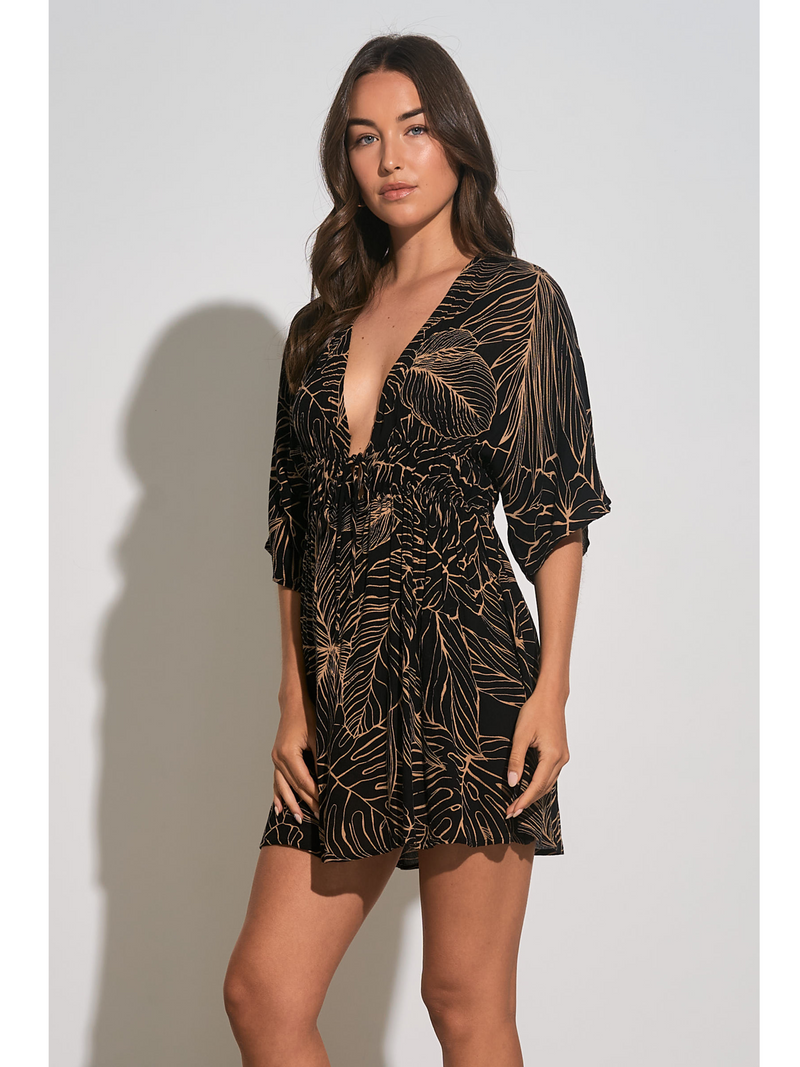 Cinched Tie Front dress