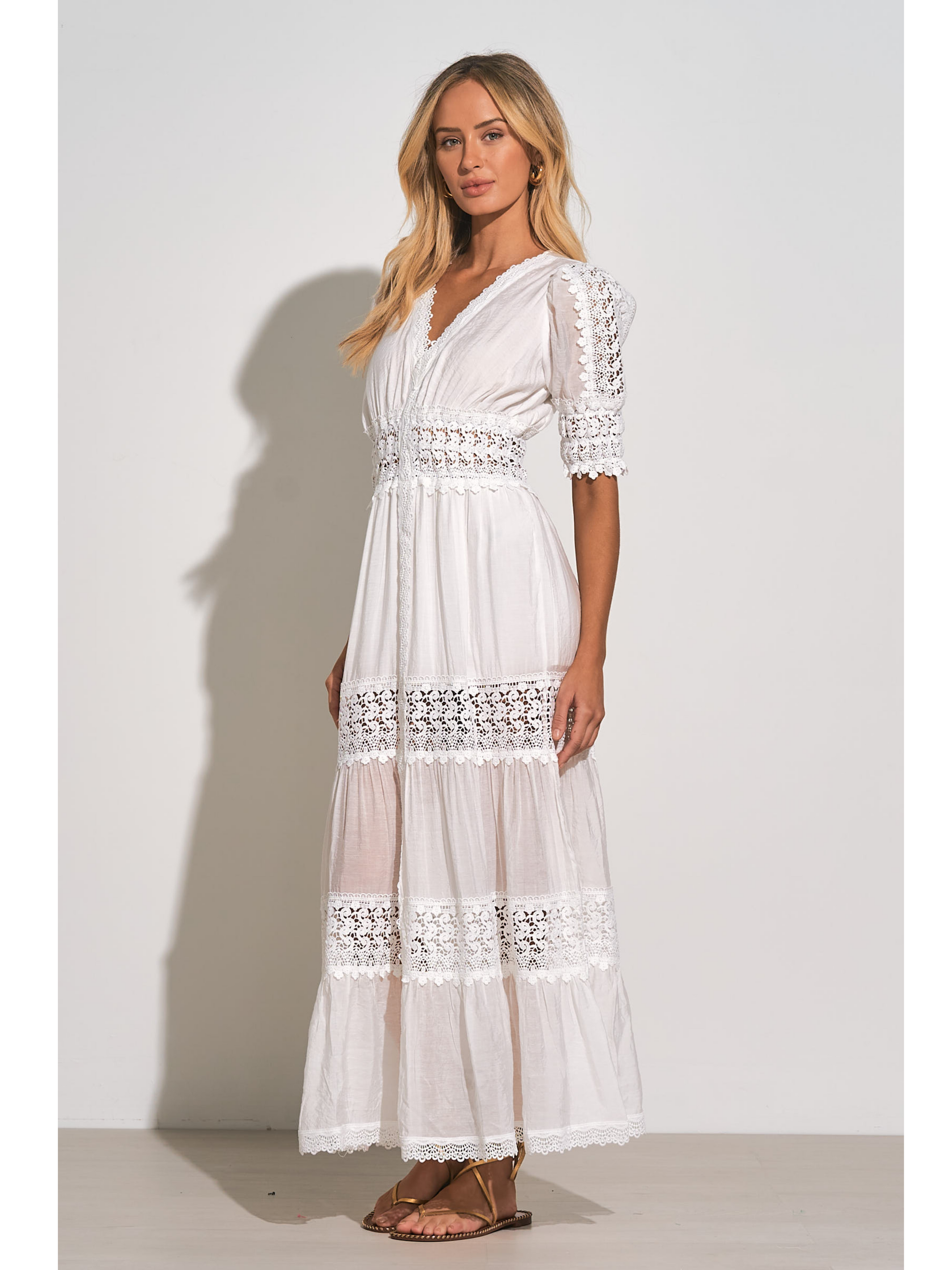 White crochet maxi hot sale dress
