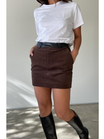 Corduroy Contrast Waistband Mini Skirt