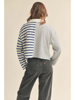 Color Combo Stripe Knit Top