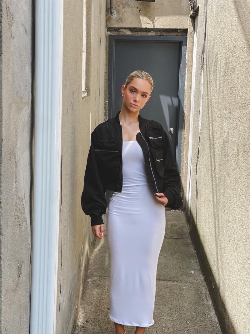 Cropped bomber jacket ruby and jenna