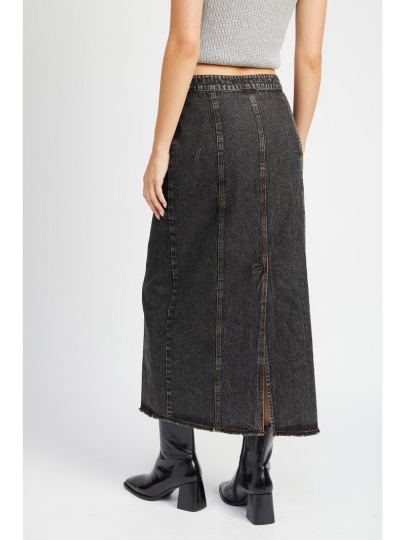 Pocket Detail Denim Midi Skirt – Ruby and Jenna