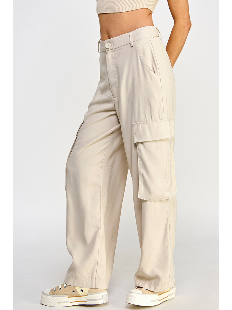 Solid Woven Long Pant