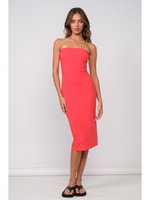 Strapless Dress With Mesh Detail