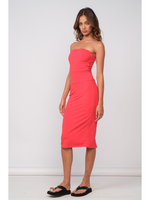 Strapless Dress With Mesh Detail