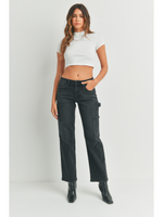 Just Black- Cargo Straight Jean