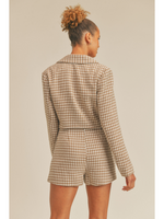Houndstooth Woven Top