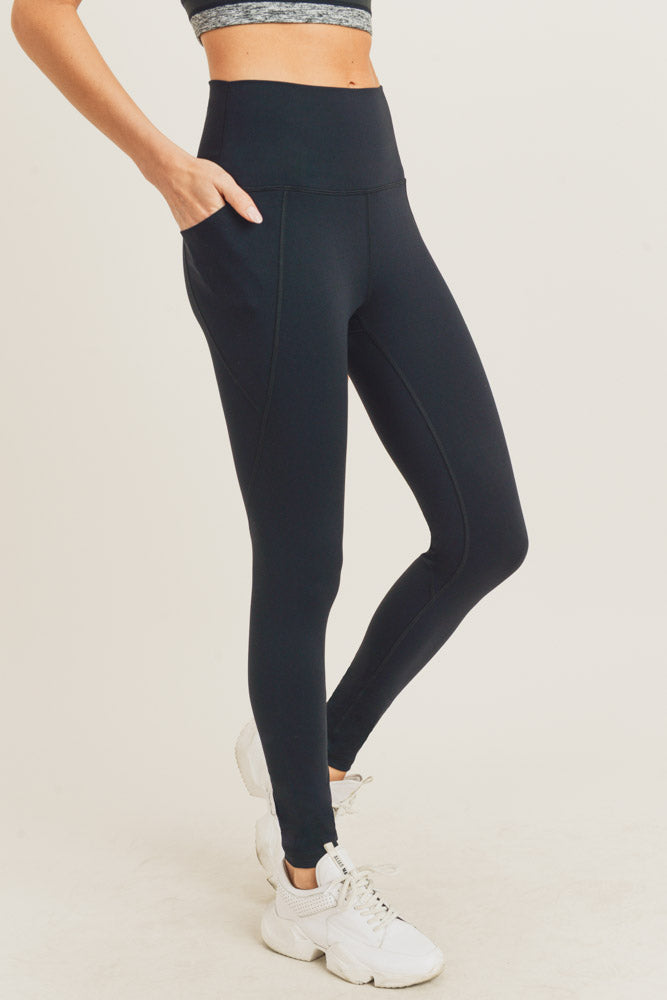 Tapered Band Essential Solid Highwaisted Legging