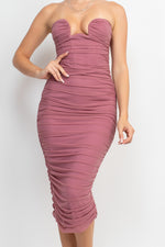 Curve Strapless Midi Dress