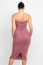 Curve Strapless Midi Dress