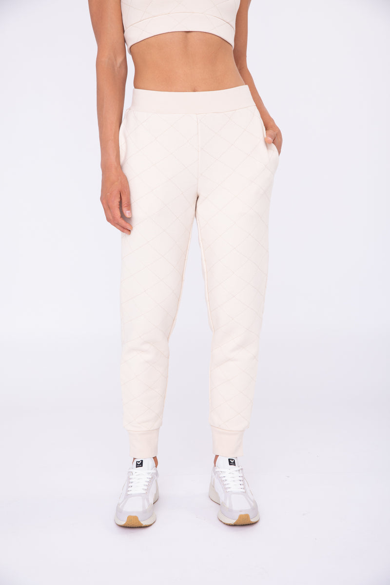 Quilted High Waisted Jogger Pant