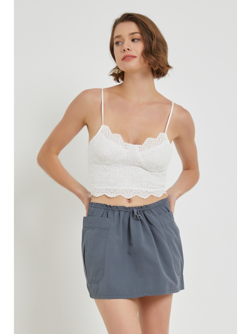 Eyelet Lace Bustier Top