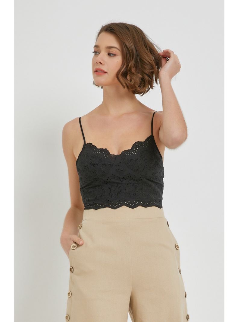 Eyelet Lace Bustier Top